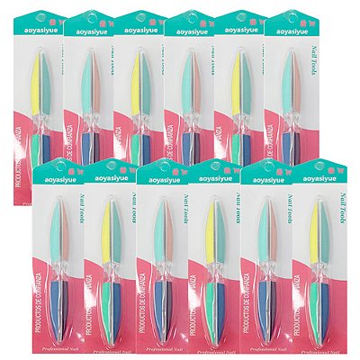 Lixa para Unhas 6 em 1 SM222-203-1-1 - Pcte c/ 12 unid