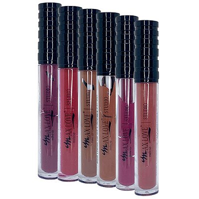 Batom Líquido Matte 30 Horas Box 03 Cor 612 ao 617 Max Love - Kit c/ 06 unid