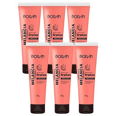 Poran - Hidratante Corpo e Rosto Melancia Porán PR202 - Kit c/ 06 unid