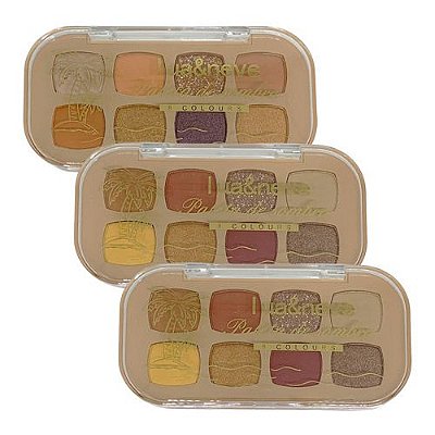 Paleta de Sombras 8 Colours Lua & Neve LN02223 - Kit c/ 03 unid
