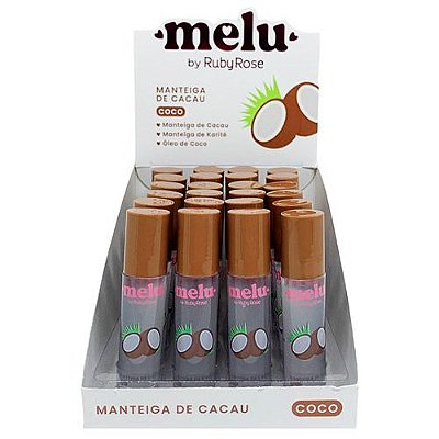 Manteiga de Cacau Coco Melu Ruby Rose RR-7800 - Box c/ 24 unid