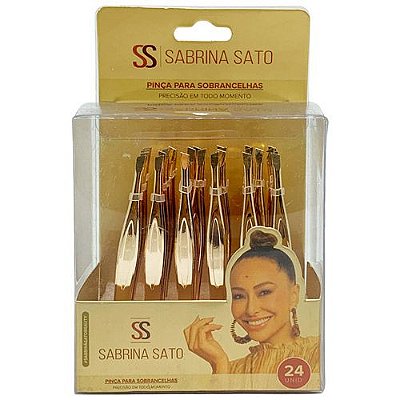 Pinça para Sobrancelhas Sabrina Sato JJ-3687 - Box c/ 24 unid
