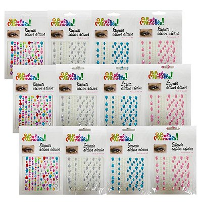 Adesivo Joia Strass Qbela Manuela! QBM760 - Pcte c/ 12 unid