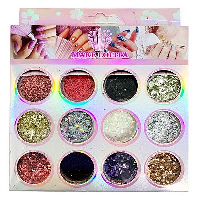 Glitter para Decoração de Unhas Make Lolita ML1524