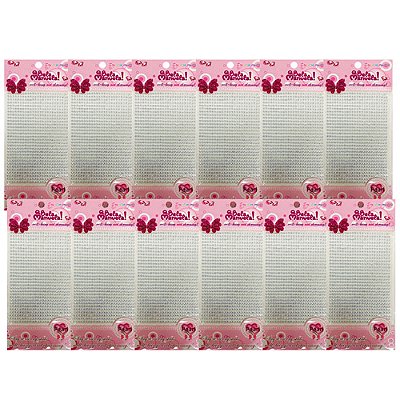 Strass Adesivo para Decoração Qbela Manuela! QBM765 - Pcte c/ 12 unid