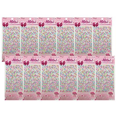 Strass Adesivo para Decoração Colorido Qbela Manuela! QBM766 - Pcte c/ 12 unid