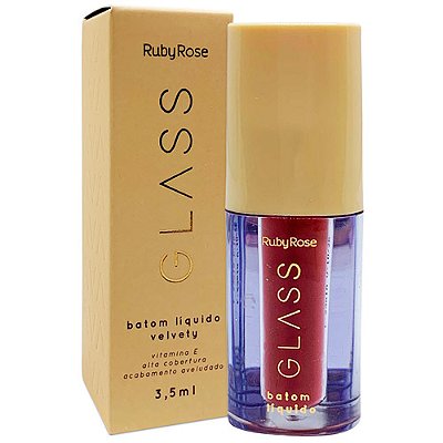 Batom Líquido Velvety BG03 Glass Ruby Rose HB-578-3