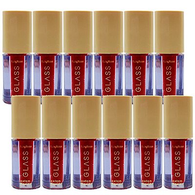 Batom Líquido Velvety BG04 Glass Ruby Rose HB-578-4 - Box c/ 12 unid