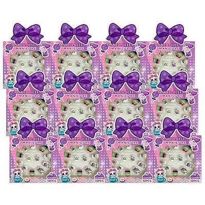 Unhas Postiças Infantil Make Lolita ML1182 - Pcte c/ 12 unid