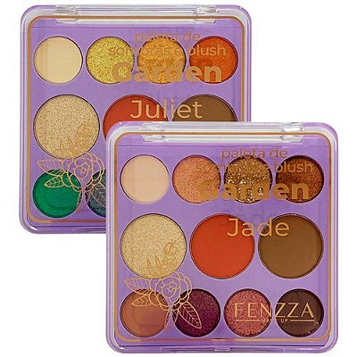 Paleta de Sombras e Blush Garden Fenzza FZMD1014 - Kit c/ 02 unid
