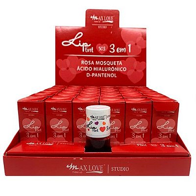 Lip Tint 3 em 1 Cor 500 Max Love - Box c/ 36 unid