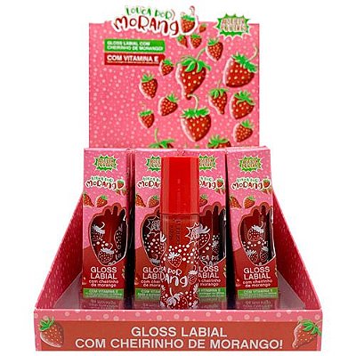 Gloss Labial Louca por Morango Super Poderes #SP712 - Box c/ 24 unid
