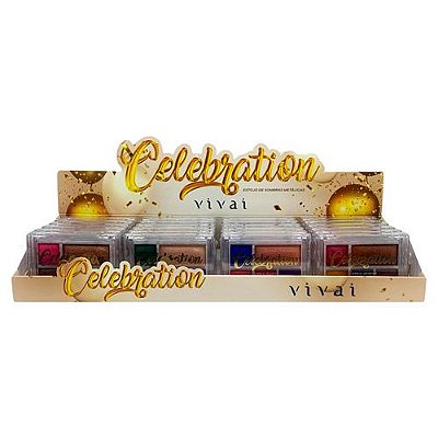 Paleta de Sombras Metálicas Celebration Vivai 4054.1.1 - Box c/ 24 unid