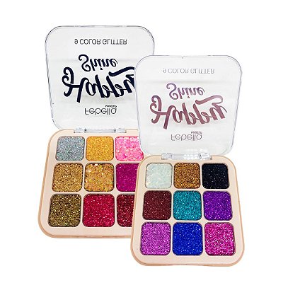 Paleta de Glitter Happy Shine Febella PSO30338 - Kit c/ 02 unid