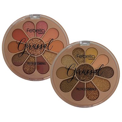 Paleta de Sombras Girassol Febella PSO30339 - Kit c/ 02 unid