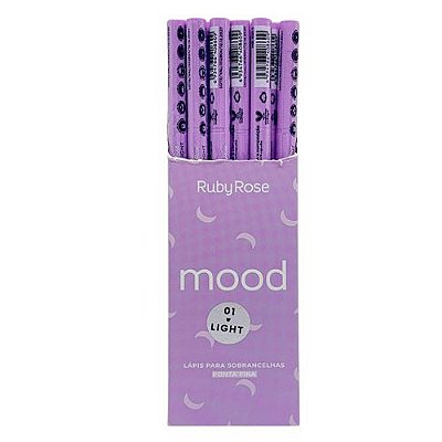 Lápis para Sobrancelhas Ponta Fina 01 Light Mood Ruby Rose HB-521-1 - Box c/ 24 unid