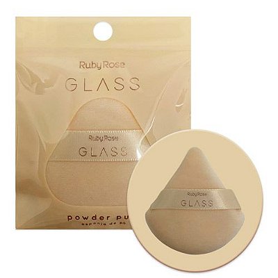 Esponja de Pó Powder Puff Glass Ruby Rose HB-S04
