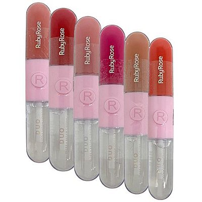 Batom Duo Grupo 01 Ruby Rose HB-F568/G1 - Kit c/ 06 unid