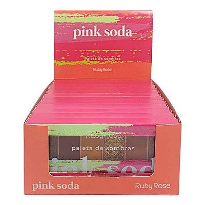 Paleta de Sombras Pink Soda Ruby Rose HB-F530 - Box c/ 12 unid