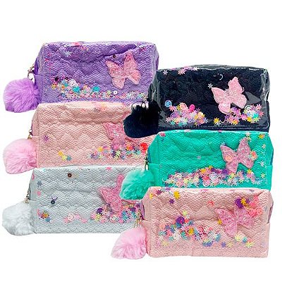 Necessaire Estampada QBM114 - Kit c/ 06 unid