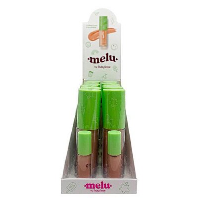 Corretivo Líquido Colorido Salmão CS03 Melu Ruby Rose RR-8106-3 - Box c/ 12 unid