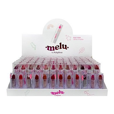 Batom Bastão Ultra Matte Grupo 03 Melu Ruby Rose RR-8521 - Box c/ 72 unid