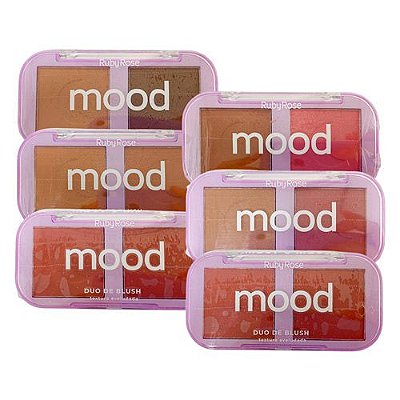 Duo de Blush Mood Ruby Rose HB-576 - Kit c/ 06 unid