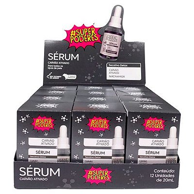 Sérum Facial Carvão Ativado Super Poderes SCASP01 - Box c/ 12 unid