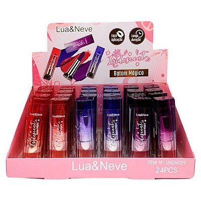 Batom Bastão Mágico Iridescent Lua & Neve LN05029 - Box c/ 24 unid