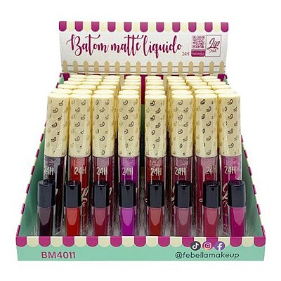 Batom Líquido Lip Matte Febella BM4011 - Box c/ 48 unid