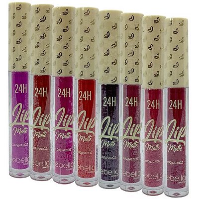 Batom Líquido Lip Matte Febella BM4011 - Kit c/ 08 unid