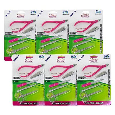 Kit Manicure Miss France MF-0779 - Kit c/ 06 unid