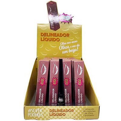 Delineador Líquido Super Poderes DLSP02 - Box c/ 24 unid