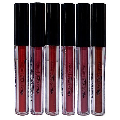 Batom Líquido Matte 48 Horas Box 07 Cor 286 ao 291 Max Love - Kit c/ 06 unid