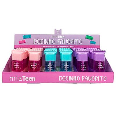 Gloss Hidratante Docinho Favorito Mia Teen Mia Make 417 - Box c/ 24 unid