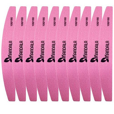 Lixa Polidora para Unhas 100/180 Mandala JJ-3766 - Pcte c/ 10 unid