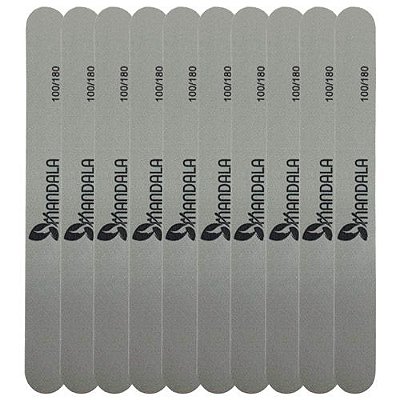 Lixa Polidora para Unhas 100/180 Mandala JJ-3768 - Pcte c/ 10 unid