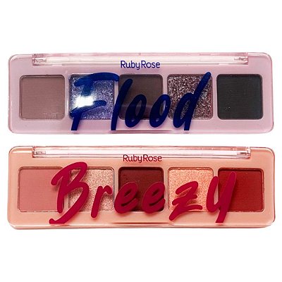 Paleta de Sombras Elements Grupo 02 Ruby Rose HB-F535/HB-F536 - Kit c/ 02 unid