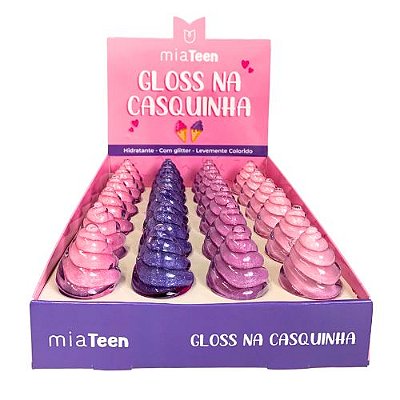 Gloss Labial Na Casquinha MiaTeen Mia Make 421 - Box c/ 24 unid