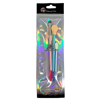 Kit com 03 Pincéis para Maquiagem PM-587