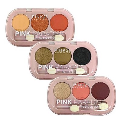Paleta de Sombra Pink Paradise Pink 21 CS4603 - Kit c/ 03 unid