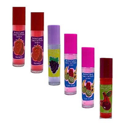 Brilho Labial Frutas Safira - Kit c/ 06 unid