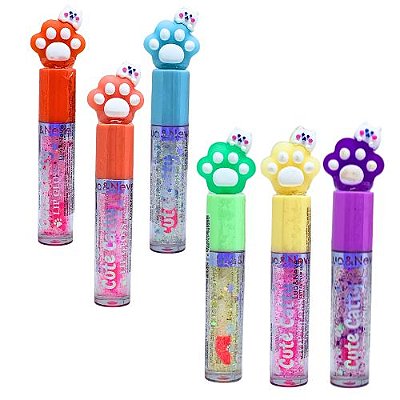 Lip Gloss Cute Catty Lua & Neve LN07029 - Kit c/ 06 unid