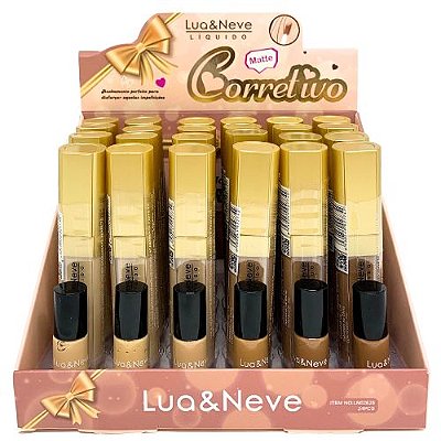 Corretivo Líquido Matte Lua & Neve LN02525 - Box c/ 24 unid