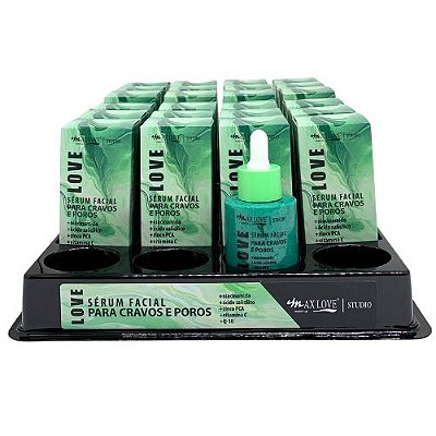 Sérum Facial para Cravos e Poros Max Love - Box c/ 24 unid
