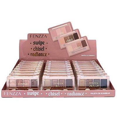 Paleta de Sombra Swipe, Chisel, Radiance Fenzza FZ10056 - Box c/ 24 unid