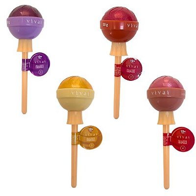 Lip Gloss Lolli Vívai 3028.1.1 - Kit c/ 04 unid