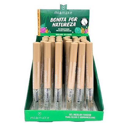 Gel Incolor Fixador para Cílios e Sobrancelhas Mia Make 436 -  Box c/ 36 unid
