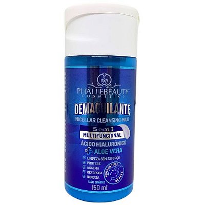Demaquilante 5 em 1 Multifuncional Ácido Hialurônico Phállebeauty PH0676