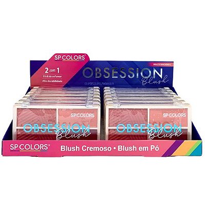 Paleta de Blush 2 em 1 Obsession SP Colors SP290 - Box c/ 12 unid